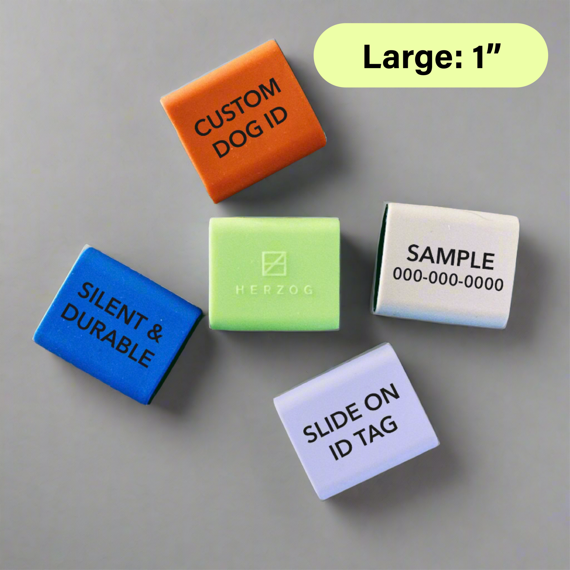 Silent Slide-On ID Tag : 1"